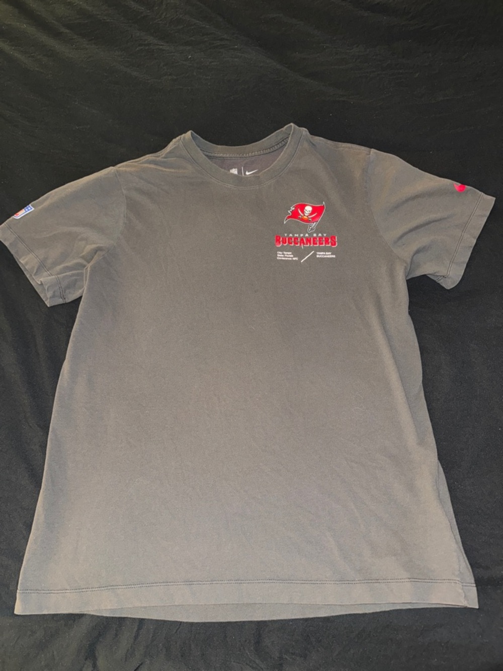 Nike NFL Tampa Bay Buccaneers Pewter DRI-FIT On-Field Tee - Large